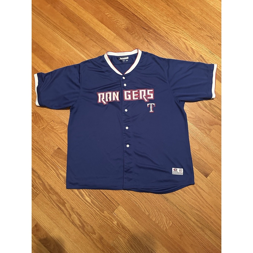 Texas Rangers Baseball Jersey ‎ XL Genuine Merchandise True Fan Button Up MLB